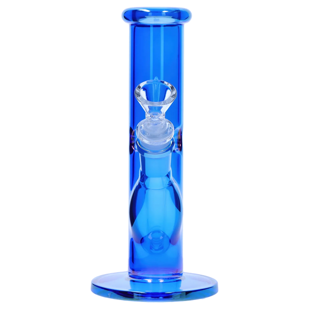 Neon Straight Tube with Ice Pinch Water Pipe