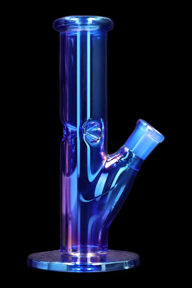 Neon Straight Tube with Ice Pinch Water Pipe