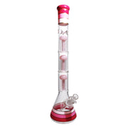 Valiant Triple Chamber Mushroom Perc Beaker Water Pipe - 22 in.