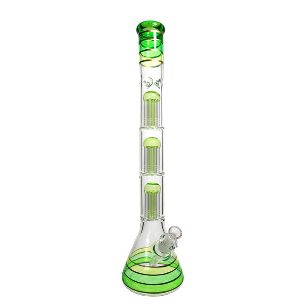 Valiant Triple Chamber Mushroom Perc Beaker Water Pipe - 22 in.