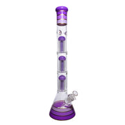 Valiant Triple Chamber Mushroom Perc Beaker Water Pipe - 22 in.