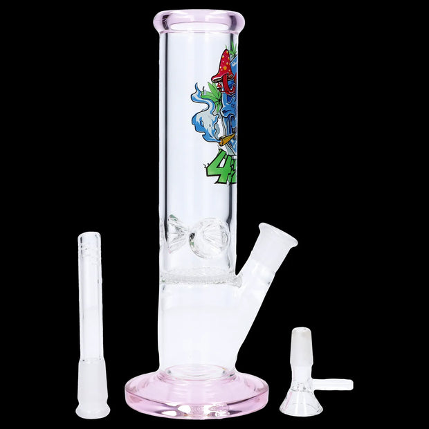 420 Skull Water Pipe with Honeycomb Perc - 10 in