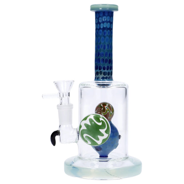 Reversal Art Locket Water Pipe with UFO Showerhead Perc - 8 in