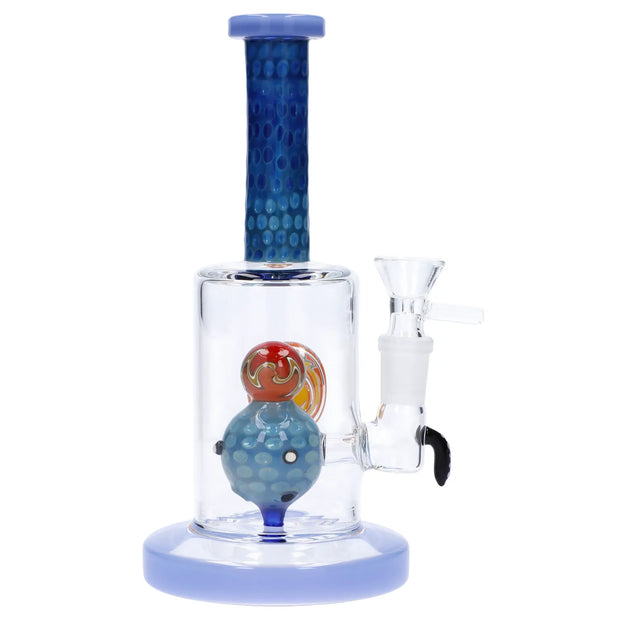Reversal Art Locket Water Pipe with UFO Showerhead Perc - 8 in
