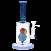 Reversal Art Locket Water Pipe with UFO Showerhead Perc - 8 in