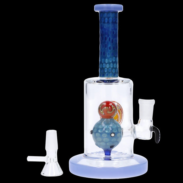 Reversal Art Locket Water Pipe with UFO Showerhead Perc - 8 in