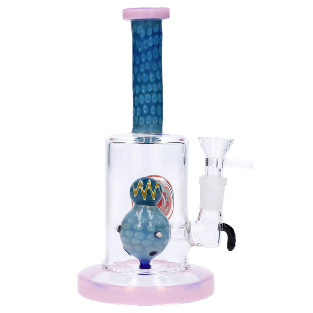 Reversal Art Locket Water Pipe with UFO Showerhead Perc - 8 in
