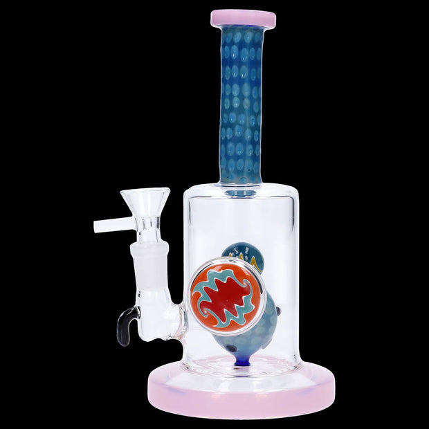 Reversal Art Locket Water Pipe with UFO Showerhead Perc - 8 in