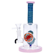 Reversal Art Locket Water Pipe with UFO Showerhead Perc - 8 in