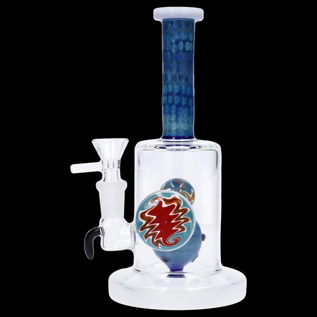 Reversal Art Locket Water Pipe with UFO Showerhead Perc - 8 in