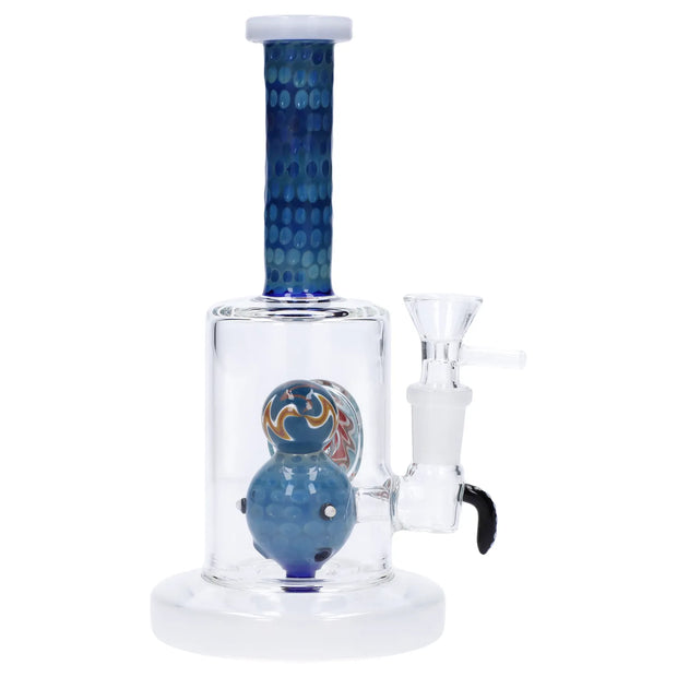 Reversal Art Locket Water Pipe with UFO Showerhead Perc - 8 in