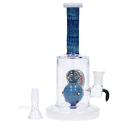 Reversal Art Locket Water Pipe with UFO Showerhead Perc - 8 in