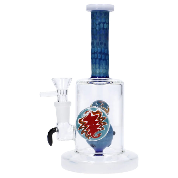 Reversal Art Locket Water Pipe with UFO Showerhead Perc - 8 in