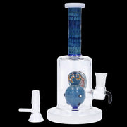 Reversal Art Locket Water Pipe with UFO Showerhead Perc - 8 in