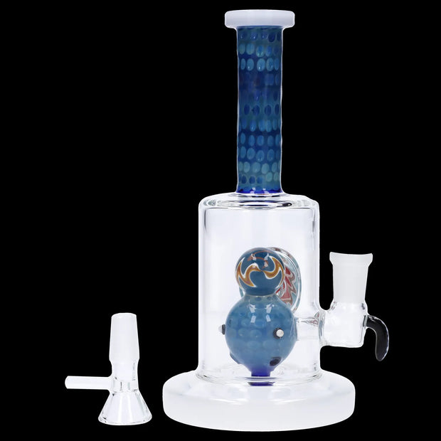 Reversal Art Locket Water Pipe with UFO Showerhead Perc - 8 in