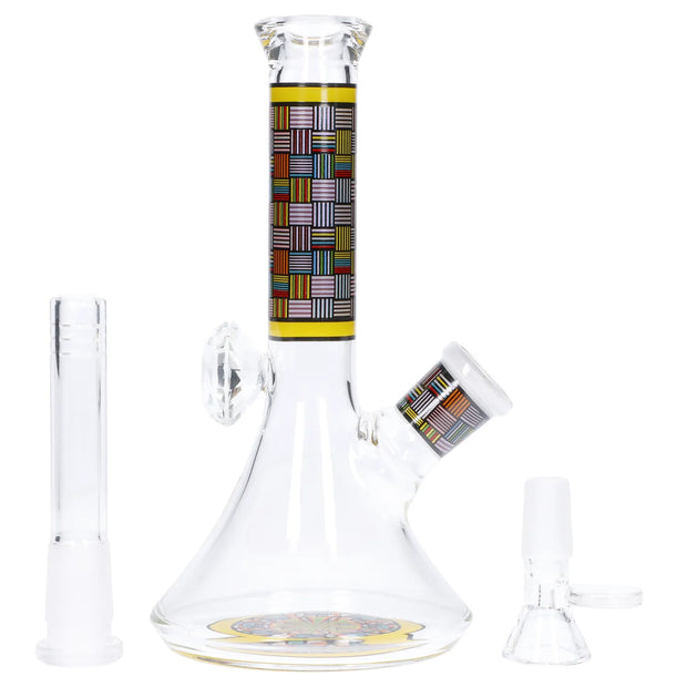 Diamond Beaker with Colorful Tube - 7 in