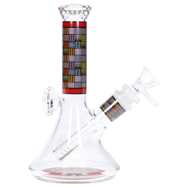 Diamond Beaker with Colorful Tube - 7 in