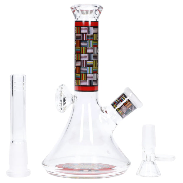 Diamond Beaker with Colorful Tube - 7 in