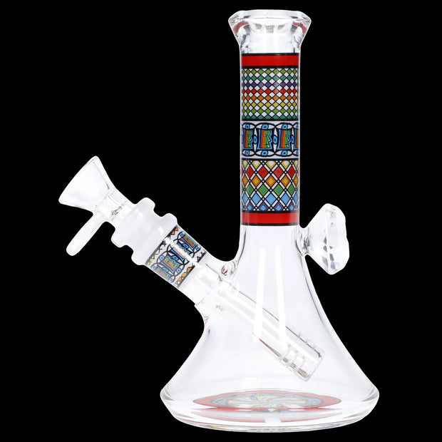 Diamond Beaker w/ Colourful Tube - 7 in.