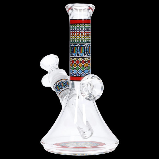 Diamond Beaker w/ Colourful Tube - 7 in.