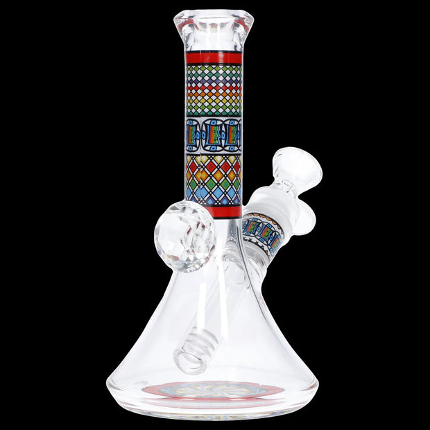 Diamond Beaker w/ Colourful Tube - 7 in.