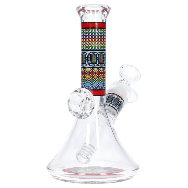 Diamond Beaker w/ Colourful Tube - 7 in.