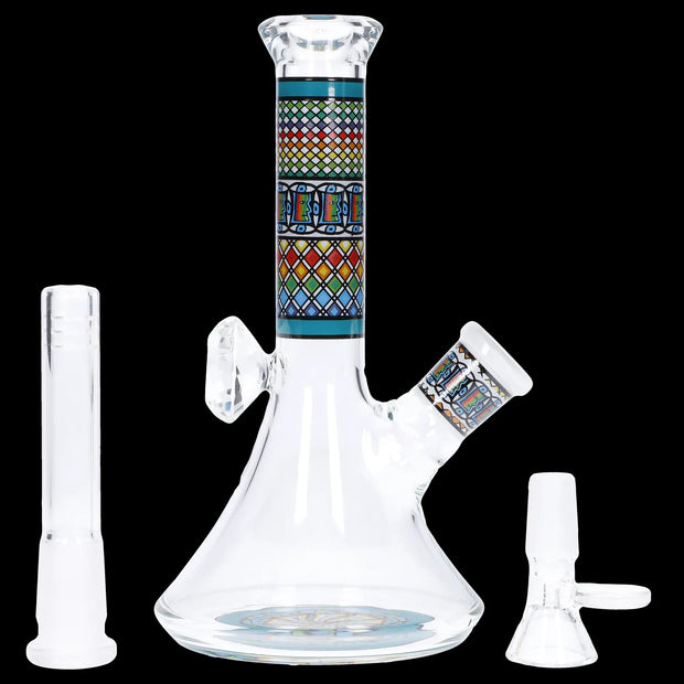 Diamond Beaker w/ Colourful Tube - 7 in.