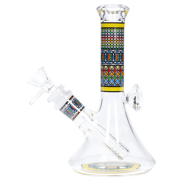 Diamond Beaker w/ Colourful Tube - 7 in.