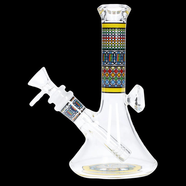 Diamond Beaker w/ Colourful Tube - 7 in.