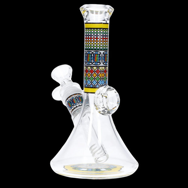 Diamond Beaker w/ Colourful Tube - 7 in.