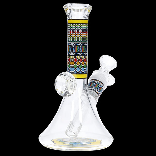 Diamond Beaker w/ Colourful Tube - 7 in.