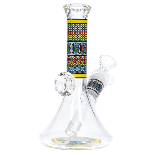 Diamond Beaker w/ Colourful Tube - 7 in.