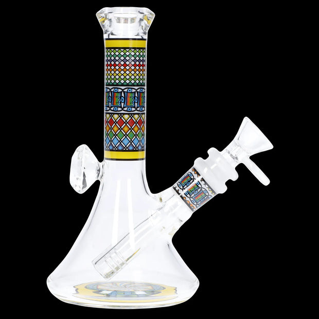 Diamond Beaker w/ Colourful Tube - 7 in.
