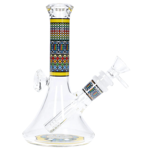 Diamond Beaker w/ Colourful Tube - 7 in.