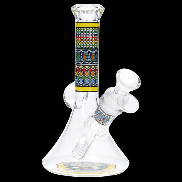 Diamond Beaker w/ Colourful Tube - 7 in.