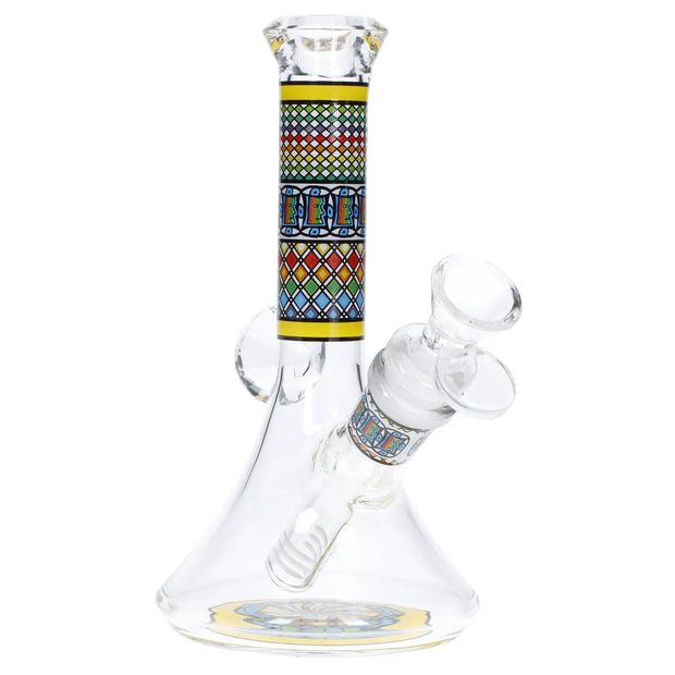 Diamond Beaker w/ Colourful Tube - 7 in.