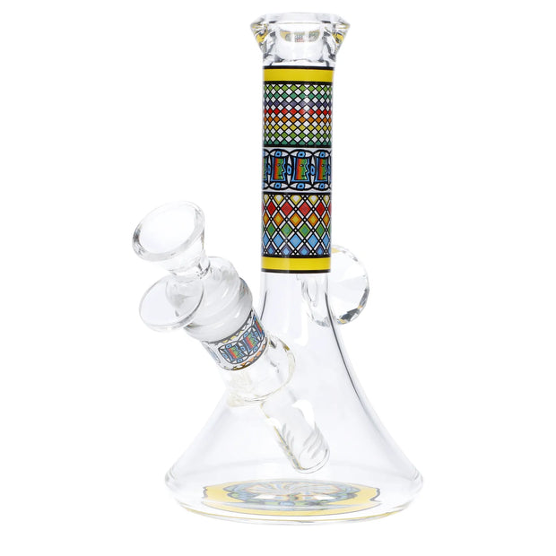 Diamond Beaker w/ Colourful Tube - 7 in.