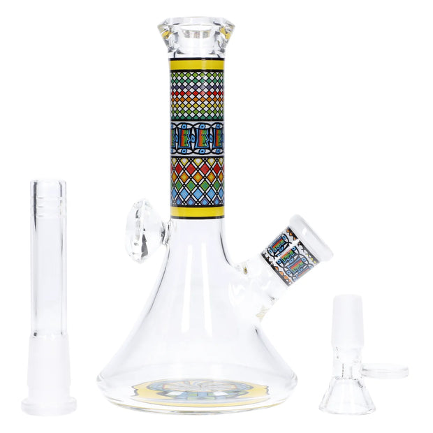 Diamond Beaker w/ Colourful Tube - 7 in.