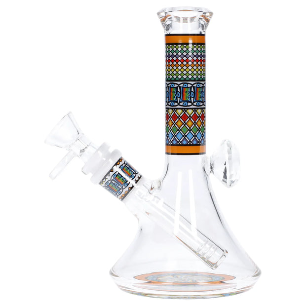 Diamond Beaker w/ Colourful Tube - 7 in.