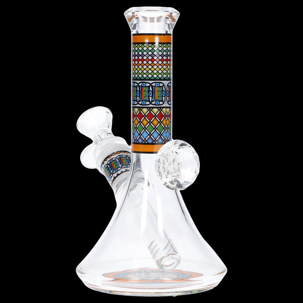 Diamond Beaker w/ Colourful Tube - 7 in.