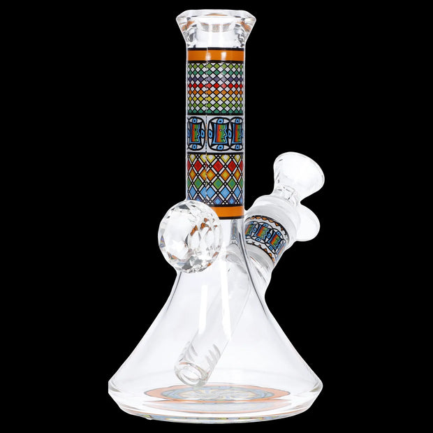 Diamond Beaker w/ Colourful Tube - 7 in.