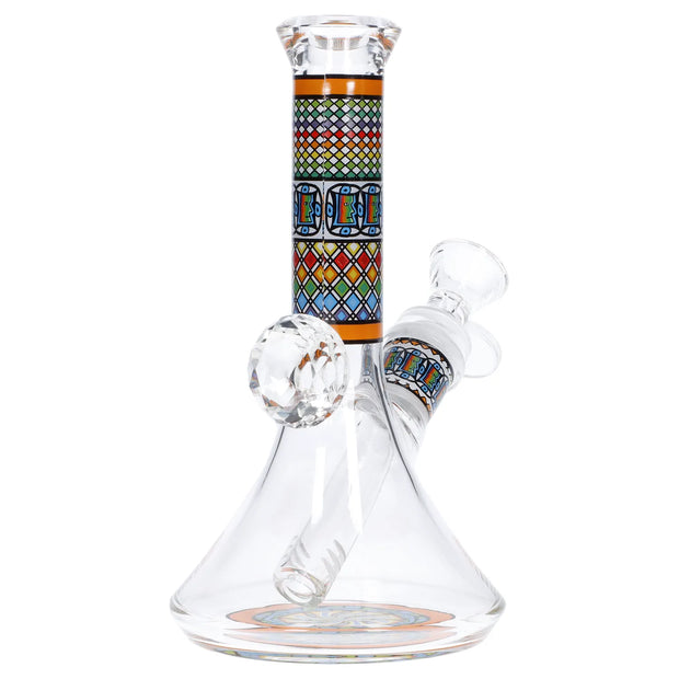 Diamond Beaker w/ Colourful Tube - 7 in.