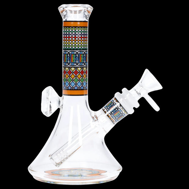 Diamond Beaker w/ Colourful Tube - 7 in.