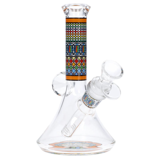 Diamond Beaker w/ Colourful Tube - 7 in.