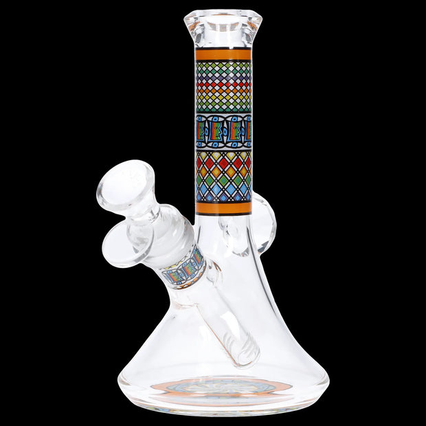 Diamond Beaker w/ Colourful Tube - 7 in.