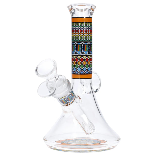 Diamond Beaker w/ Colourful Tube - 7 in.