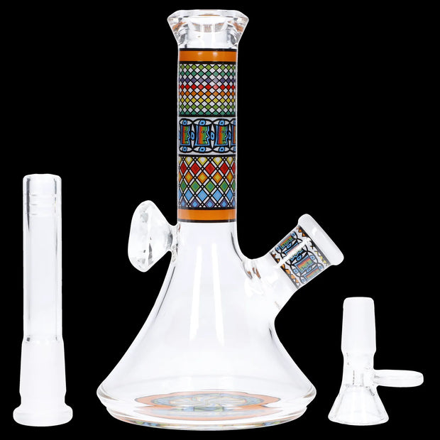 Diamond Beaker w/ Colourful Tube - 7 in.