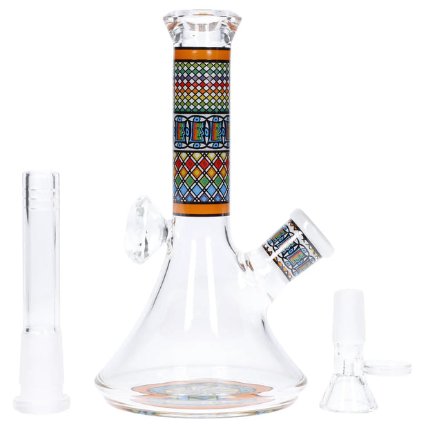 Diamond Beaker w/ Colourful Tube - 7 in.