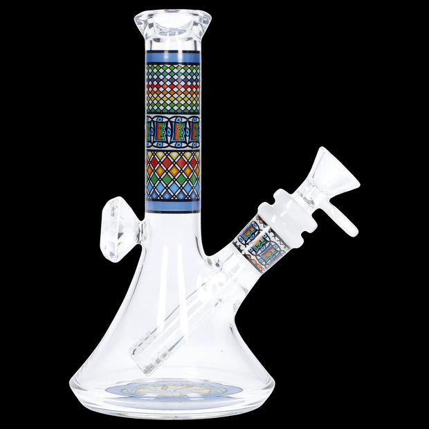 Diamond Beaker w/ Colourful Tube - 7 in.