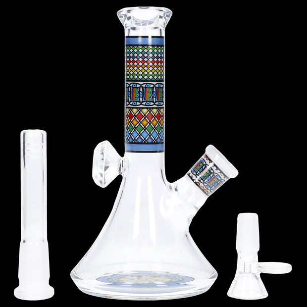 Diamond Beaker w/ Colourful Tube - 7 in.